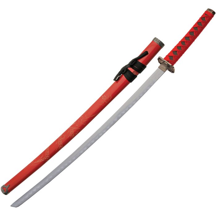 China Made Dragon Katana Red