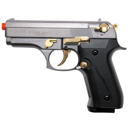 Cougar 8000 Fume With Gold Fittings - Dicle Front Firing Blank Gun