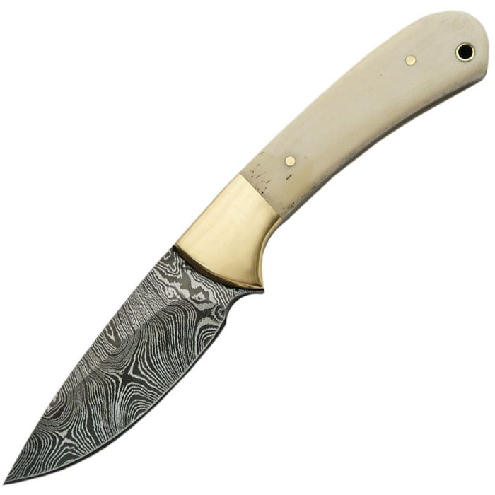 Damascus Small Skinner Bone Handle