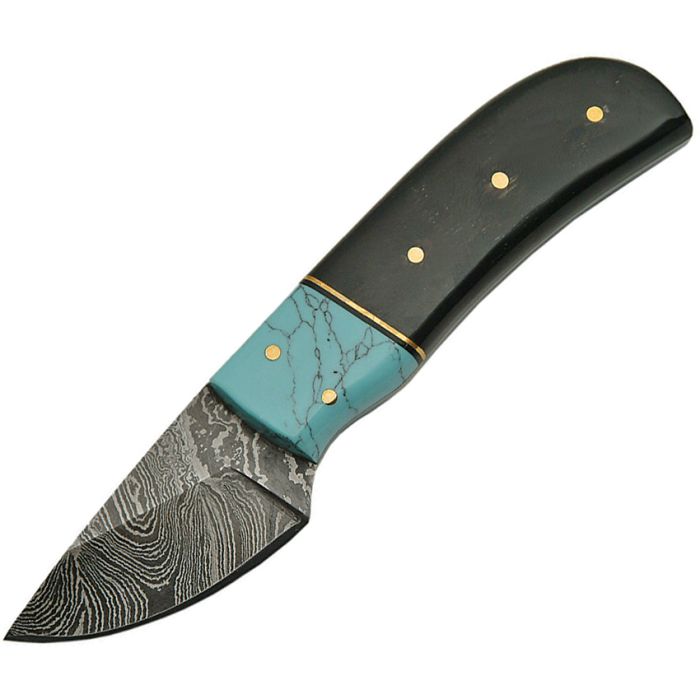 Damascus Skinner Horn Turquoise