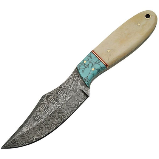 Damascus Turquoise Bone Skinner