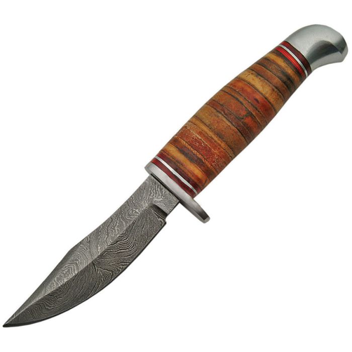 Damascus Stacked Leather Skinner