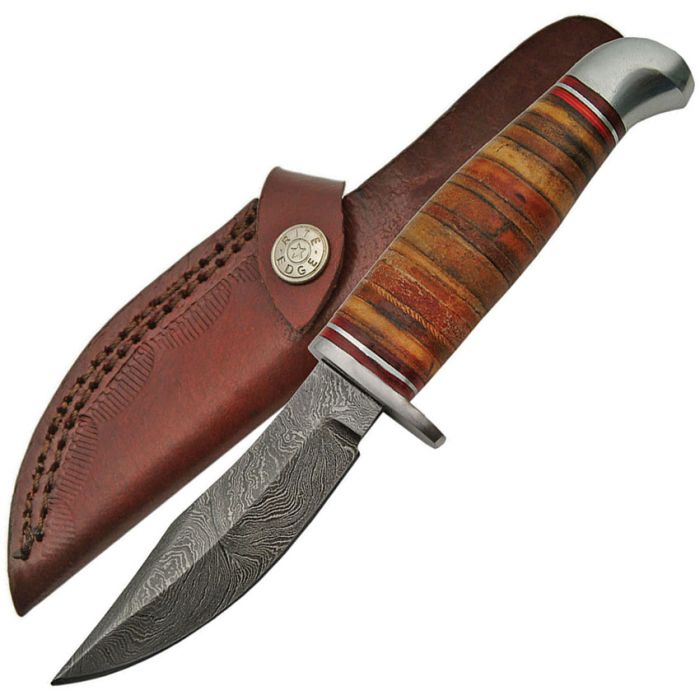 Damascus Stacked Leather Skinner