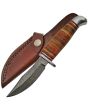 Damascus Stacked Leather Skinner