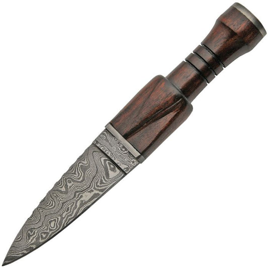 Damascus Sgian Dubh Wood Sheath