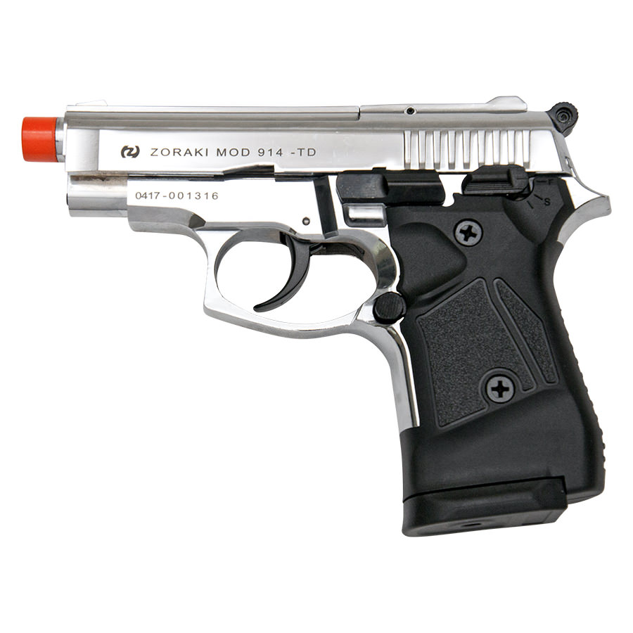 Zoraki Front Firing M914 Chrome Finish 9mm Blank Gun Pistol