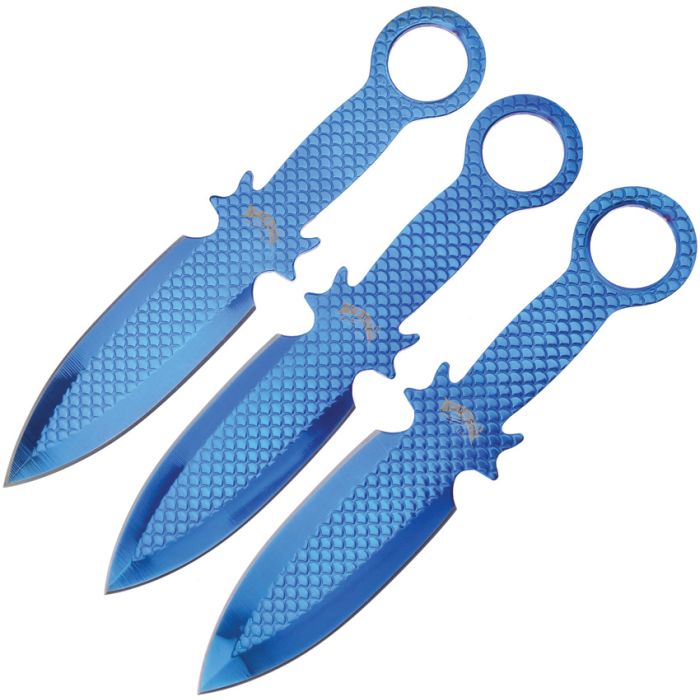 Frost Cutlery Three Piece Thrower Set Blue