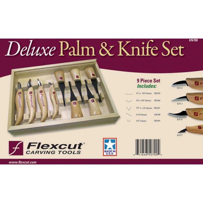 Flexcut Deluxe Palm and Knife Set