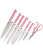 Hen & Rooster Seven Piece Kitchen Set Pink