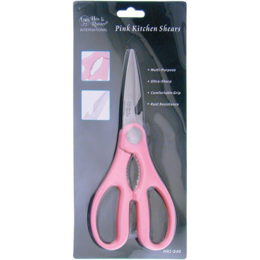 Hen & Rooster Kitchen Shears Pink