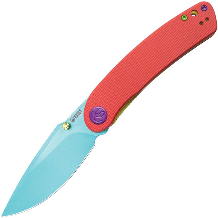 Kubey Momentum Linerlock Green Red