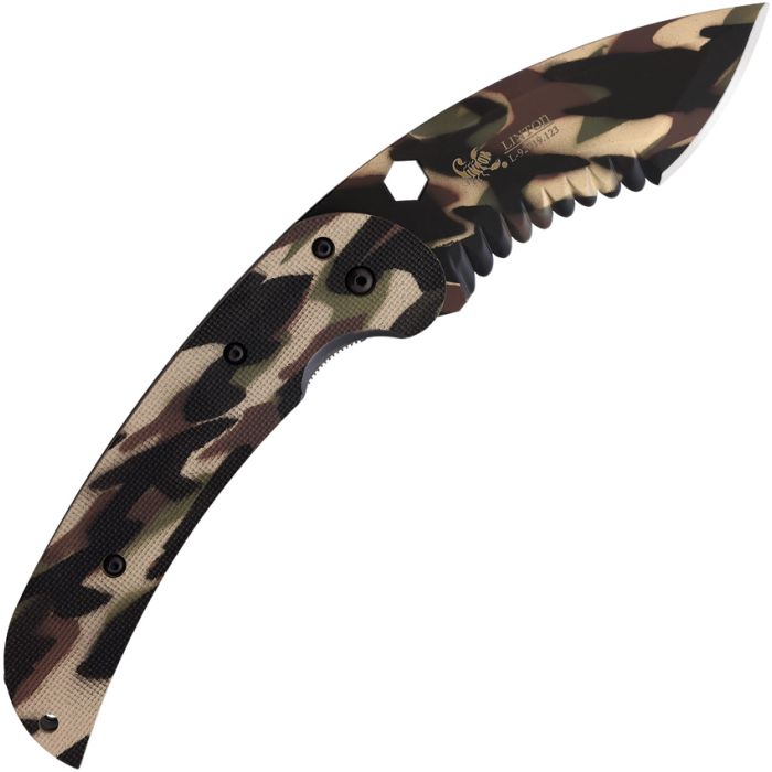 Linton Cutlery Large Tactical Linerlock Camo