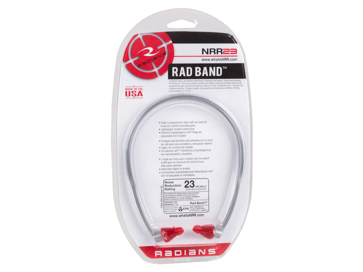 Radians Radband Earplugs, Neckband, NRR 23