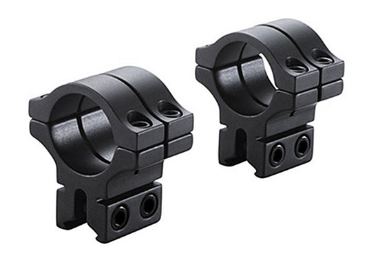 BKL 1&quot; Rings, 3/8&quot; or 11mm Dovetail, Double Strap, Matte Black