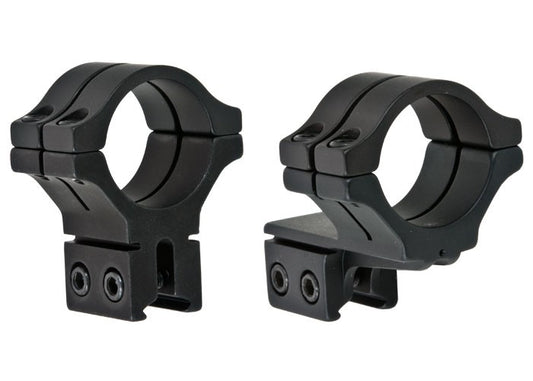 BKL 30mm Rings, 3/8&quot; or 11mm Dovetail, Double Strap, Offset, Matte Black