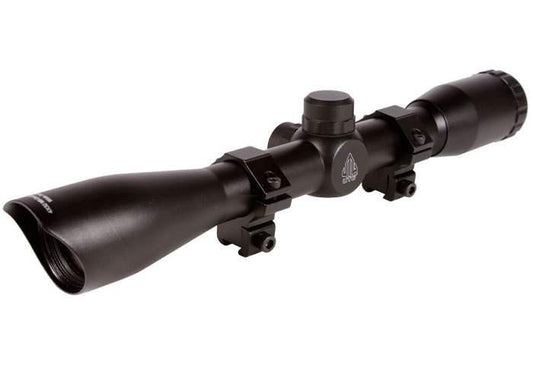 UTG 4x32 Rifle Scope, Mil-Dot Reticle, 1/4 MOA, 1&quot; Tube, 3/8&quot; Rings