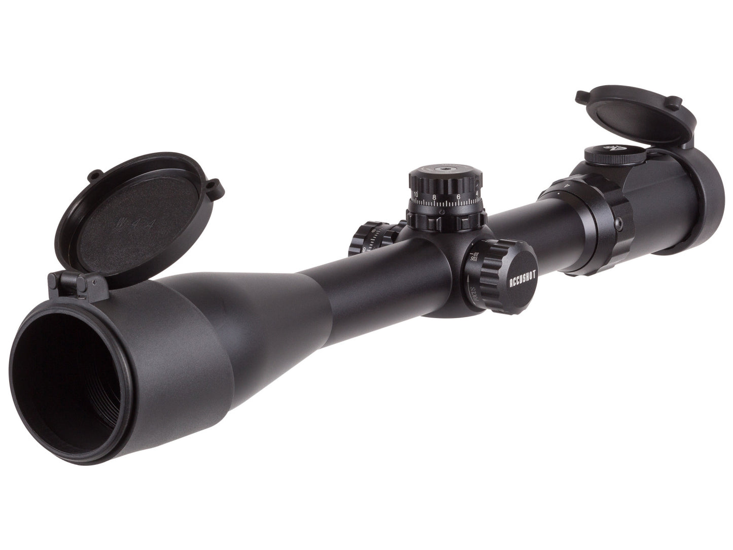 UTG 4-16x44 AO SWAT AccuShot Rifle Scope, EZ-TAP, Illuminated Mil-Dot Reticle, 1/4 MOA, 30mm Tube, See-Thru Weaver Rings