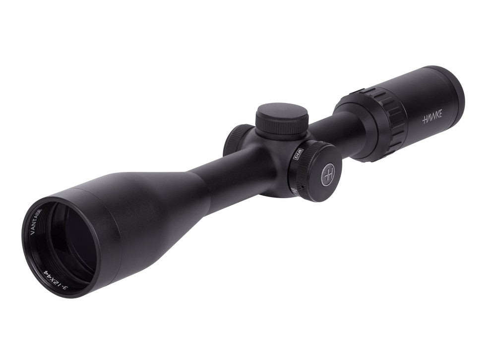 Hawke Optics 3-12x44 AO Vantage Side Focus Rifle Scope, 1/2 Mil-Dot Reticle, 1/4 MOA, 1&quot; Tube