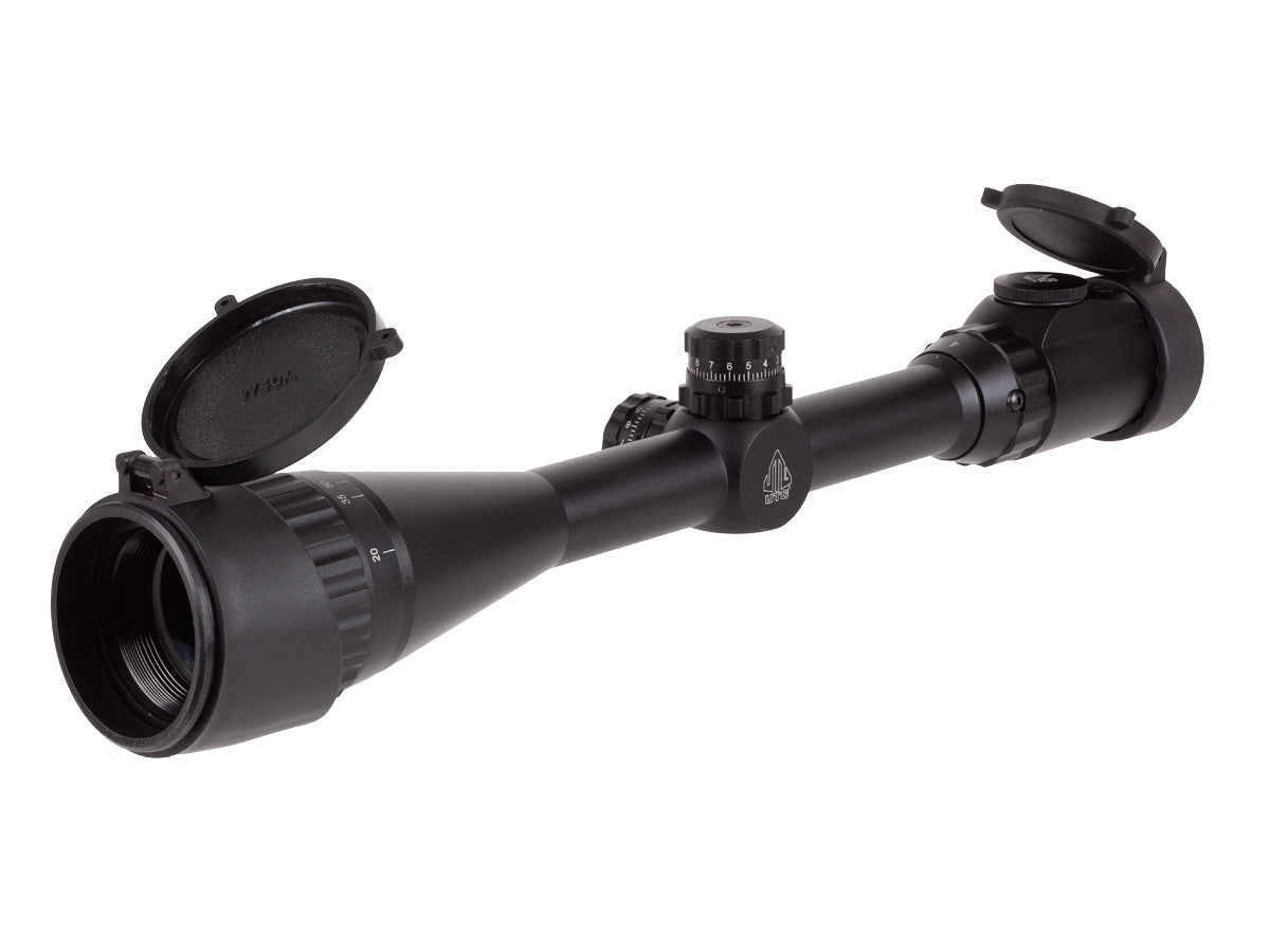 UTG 4-16x40 AO Rifle Scope, EZ-TAP, Illuminated Mil-Dot Reticle, 1/4 MOA, 1&quot; Tube, See-Thru Weaver Rings