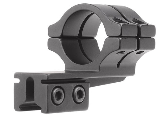 BKL Single 1&quot; Double Strap Offset Ring, 3/8&quot; or 11mm Dovetail, 1&quot; Long, Medium, Black