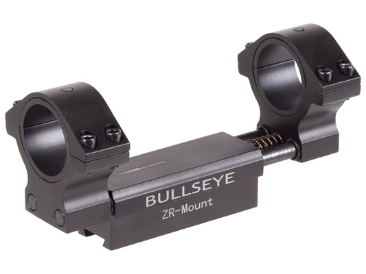 Bullseye ZR 1-Pc Mount, Fits 1&quot; and 30mm tubes, 11mm Dovetail, 0.04&quot; Droop Compensation, Recoil Compensation