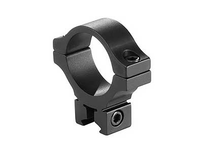 BKL Single 30mm Single Strap Ring, 3/8&quot; or 11mm Dovetail, .60&quot; Long, Low, Black