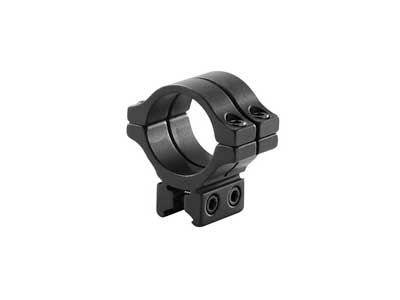 BKL Single 30mm Double Strap Ring, 3/8&quot; or 11mm Dovetail, 1&quot; Long, Low, Black