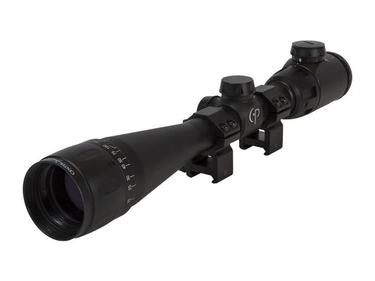 CenterPoint 4-16x40 AO Rifle Scope, Illuminated TAG-Style Reticle, 1&quot; Tube, Picatinny Rings