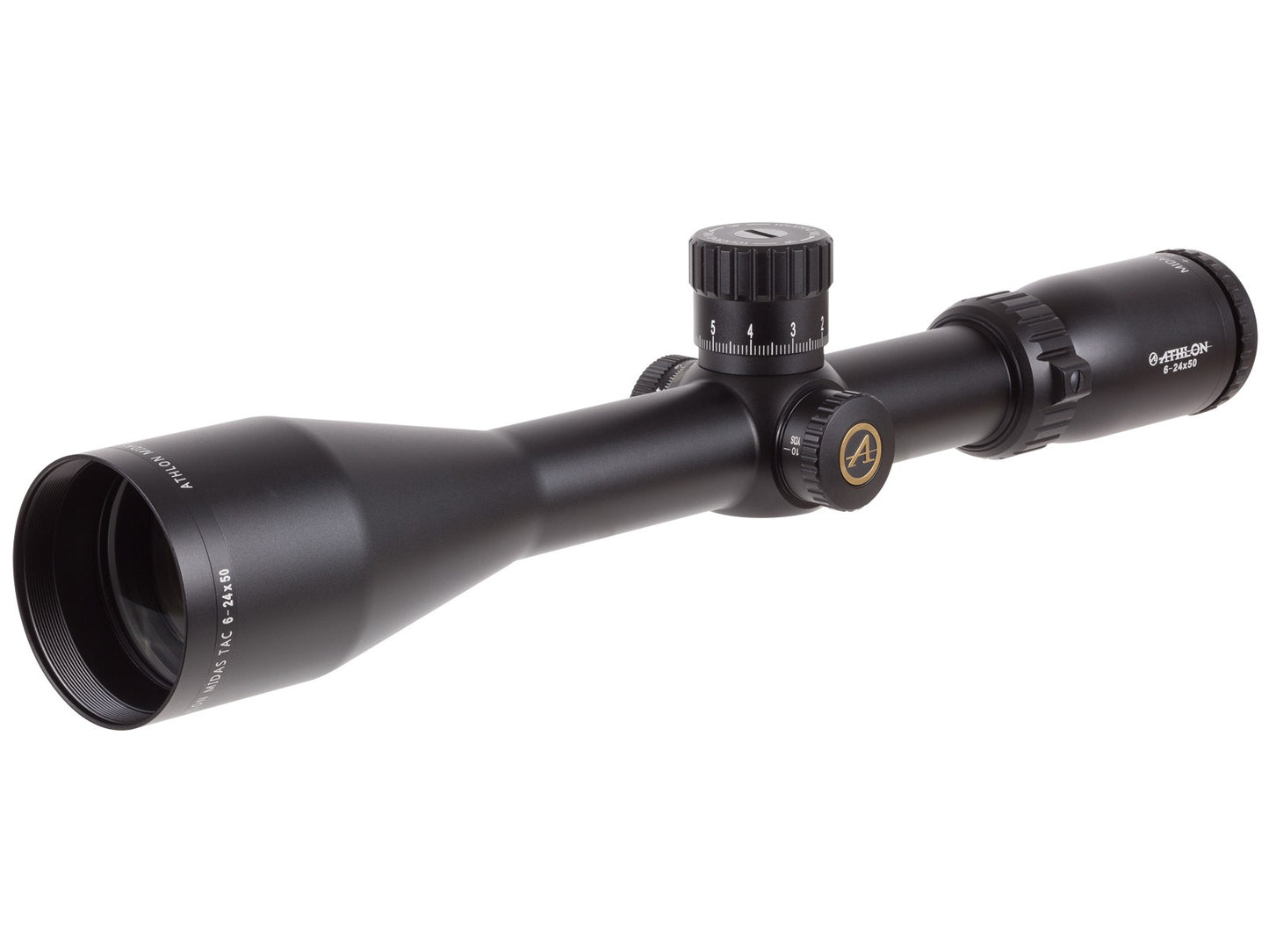 Athlon Optics 6-24x50 Midas TAC, FFP, APRS2 Reticle, 0.1 MIL, 30mm Tube