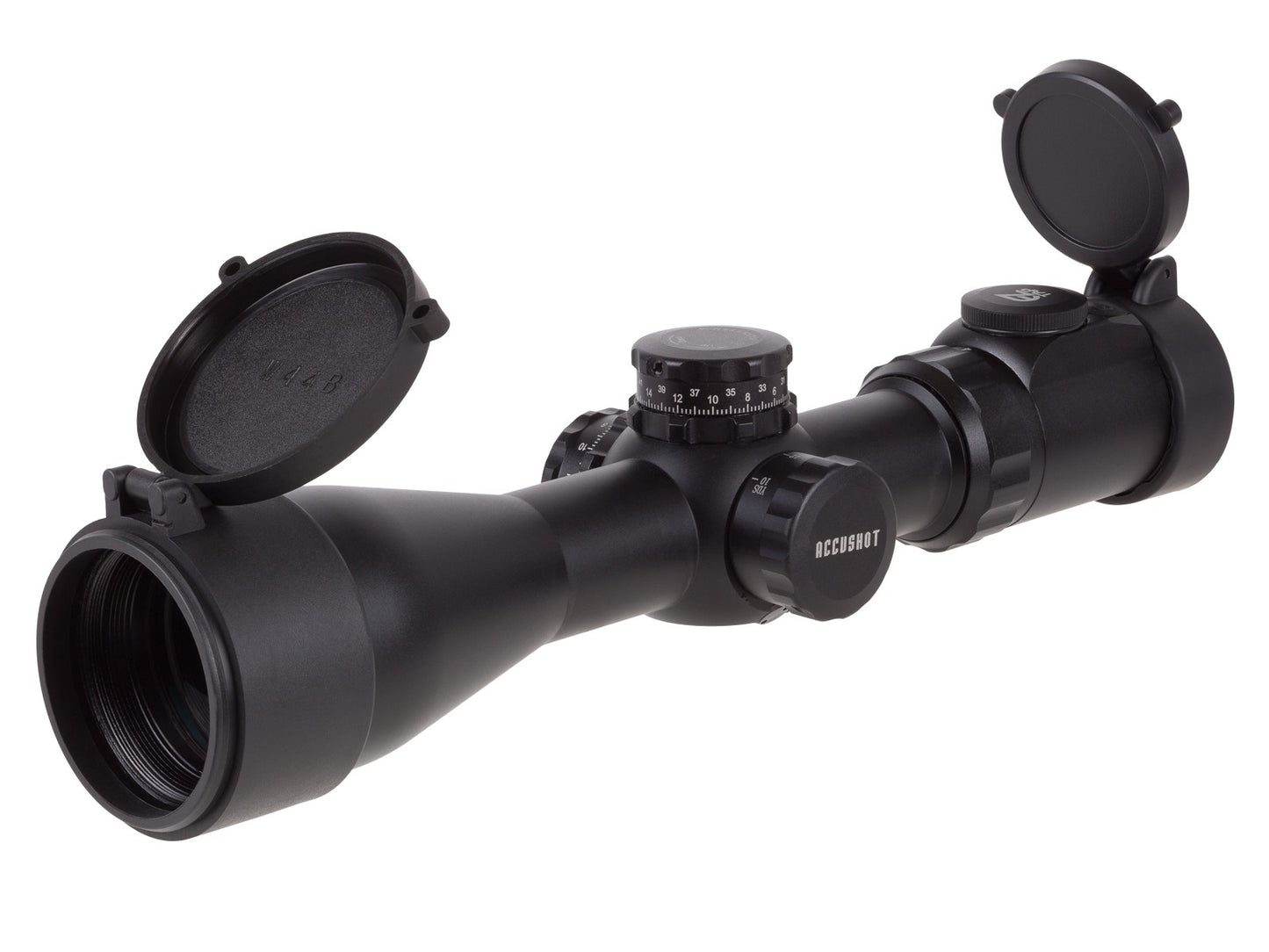 UTG 4-16x44 AO OP3 Compact Scope UMOA Reticle 1/4 MOA 30mm, MaxStrength Picatinny/Weaver Rings