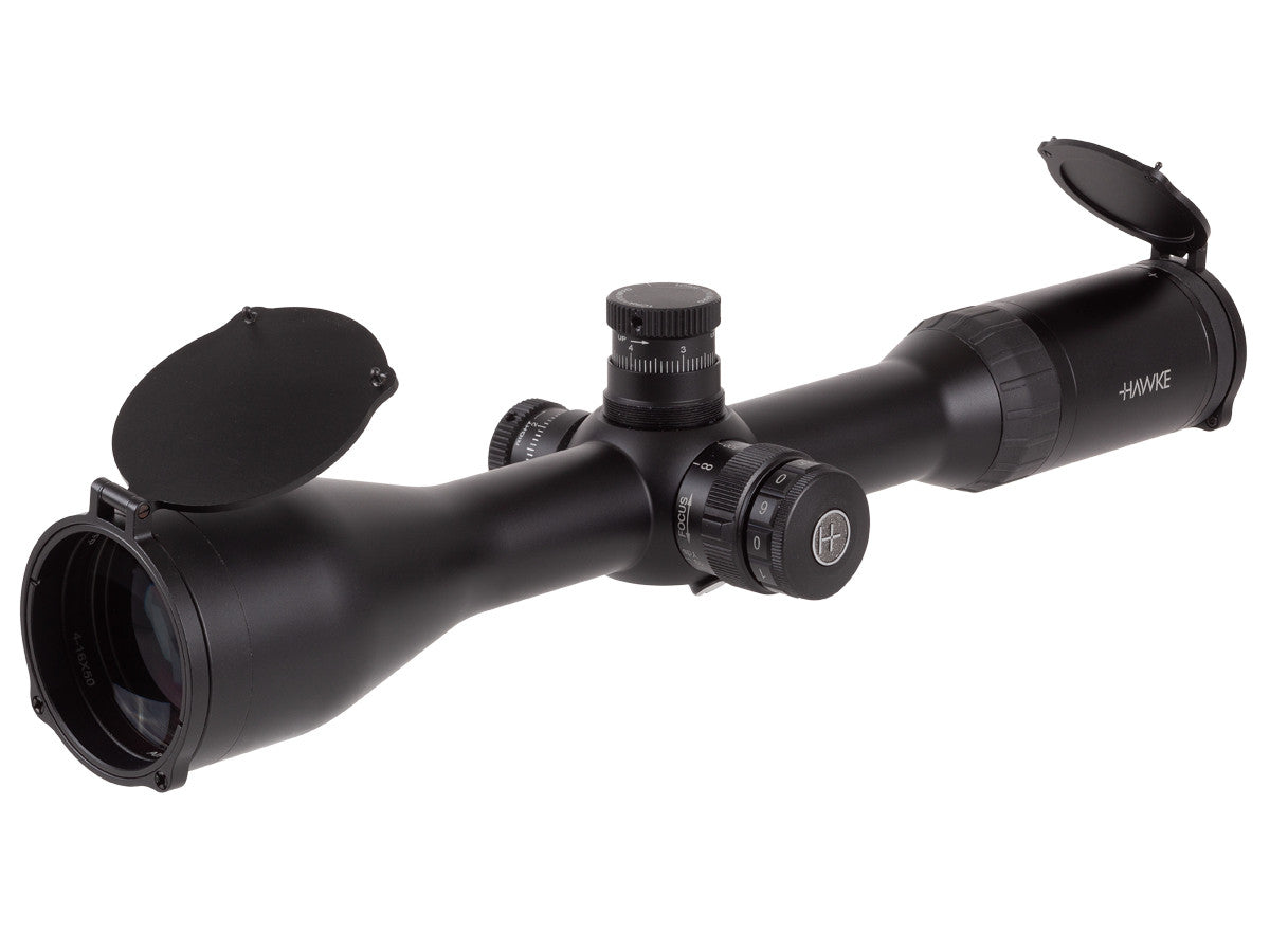 Hawke Sport Optics Airmax 30 FFP 4-16x50 SF Rifle Scope, AMX IR reticle, 1/10 MRAD, 30mm Tube