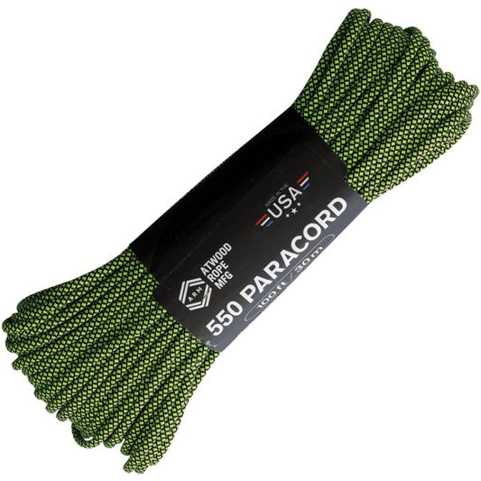 Atwood Rope MFG Parachute Cord Diamond Blk/Grn