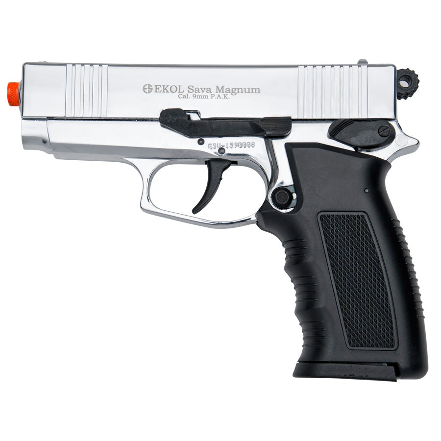 Sava Magnum Blank Front Firing Pistol Chrome Finish