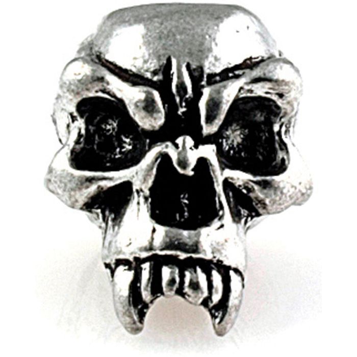 Schmuckatelli Co Fang Skull Bead Pewter