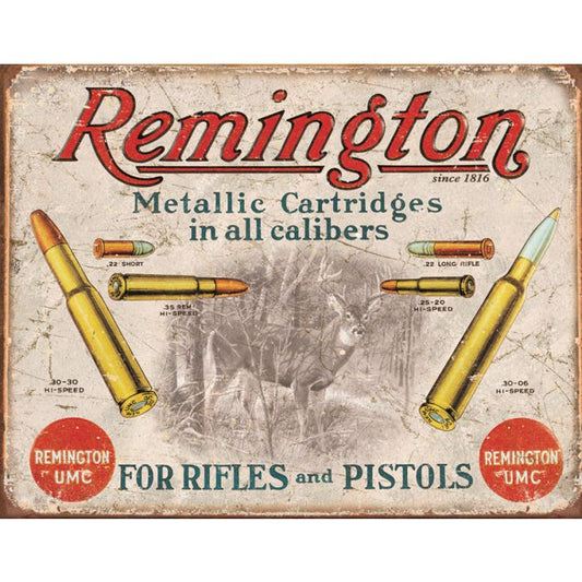 Tin Signs Remington For Rifles