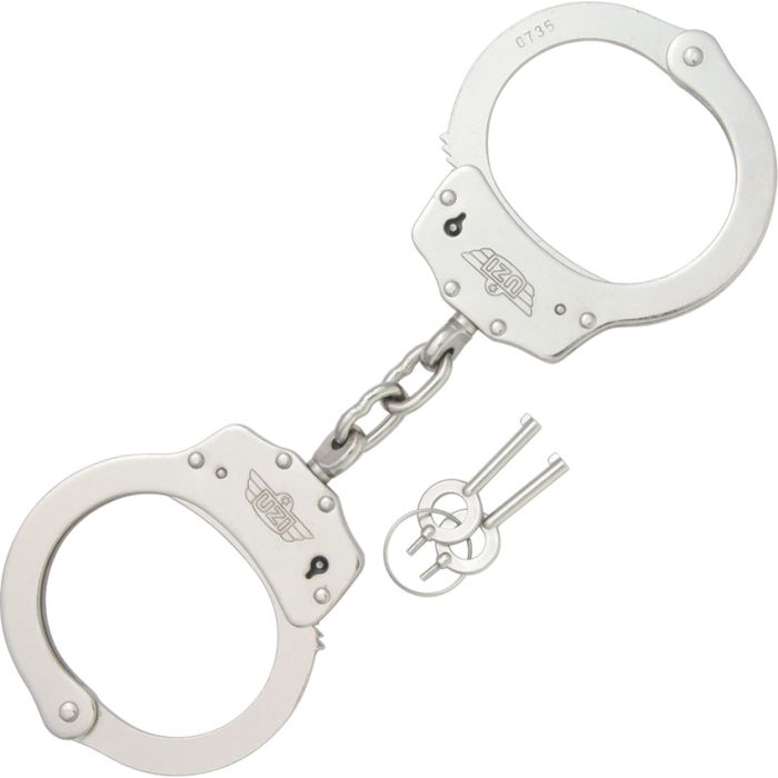 Uzi Handcuffs Silver finish