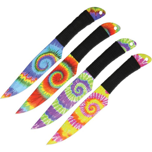 Wild Boar Tie Dye Throwing Knives