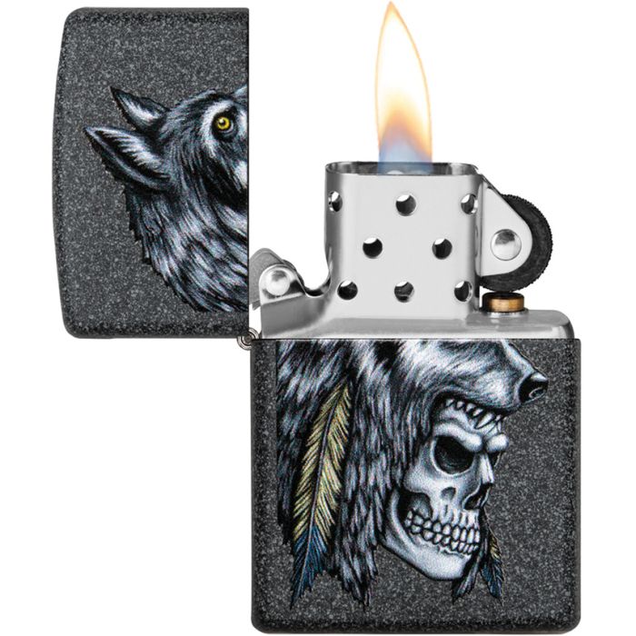 Zippo Wolf Skull Lighter