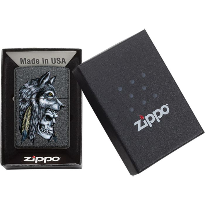 Zippo Wolf Skull Lighter