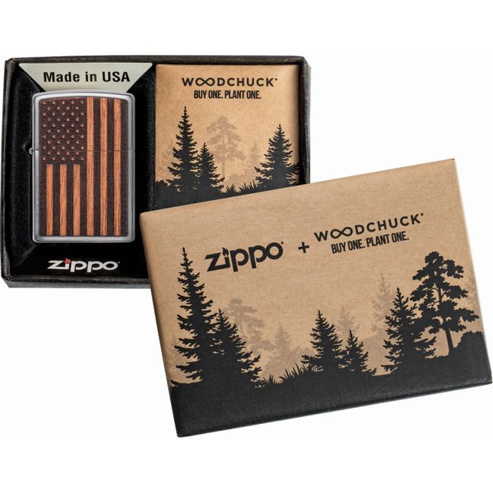 Zippo WoodChuck Flag Lighter