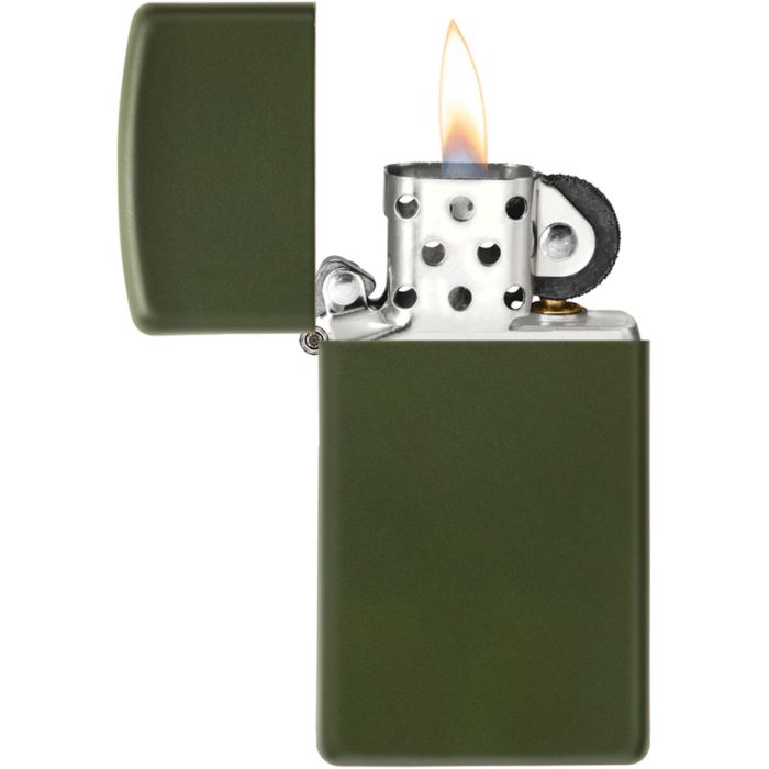 Zippo Slim Lighter Matte Green