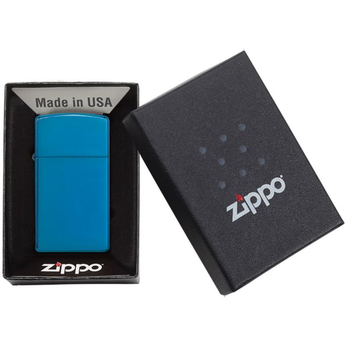 Zippo Slim Blue Lighter