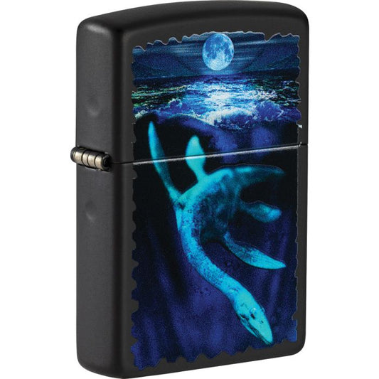 Zippo Black Light Loch Ness Design