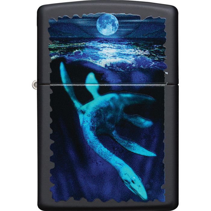 Zippo Black Light Loch Ness Design