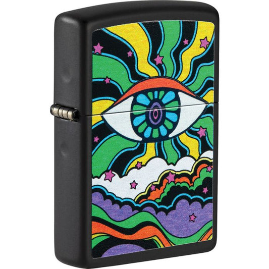 Zippo Black Light Eye Design Lighter