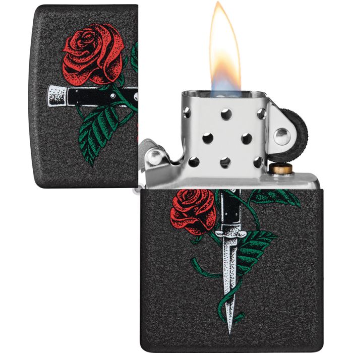 Zippo Rose Dagger Tattoo Lighter