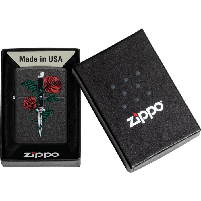 Zippo Rose Dagger Tattoo Lighter