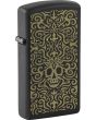 Zippo Skull Filigree Design Lighter