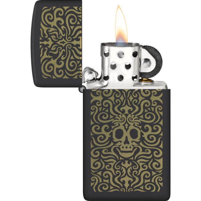 Zippo Skull Filigree Design Lighter