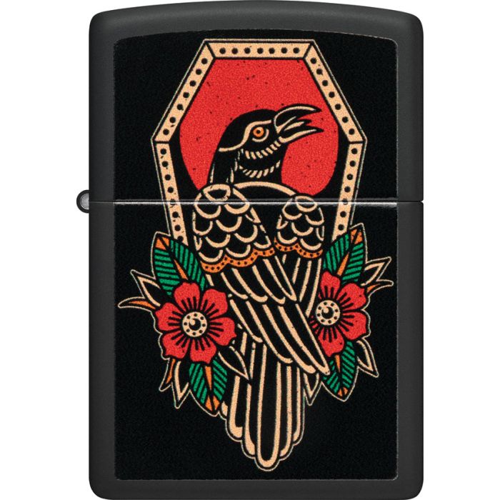 Zippo Crow Tattoo Design Lighter